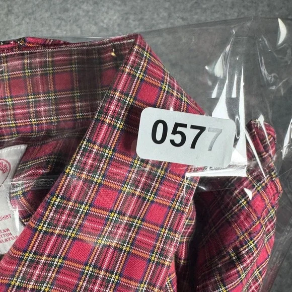 Brooks Brothers Madison Shirt Mens Large Red Plaid Supima Cotton Non-Iron Large - Picture 10 of 10